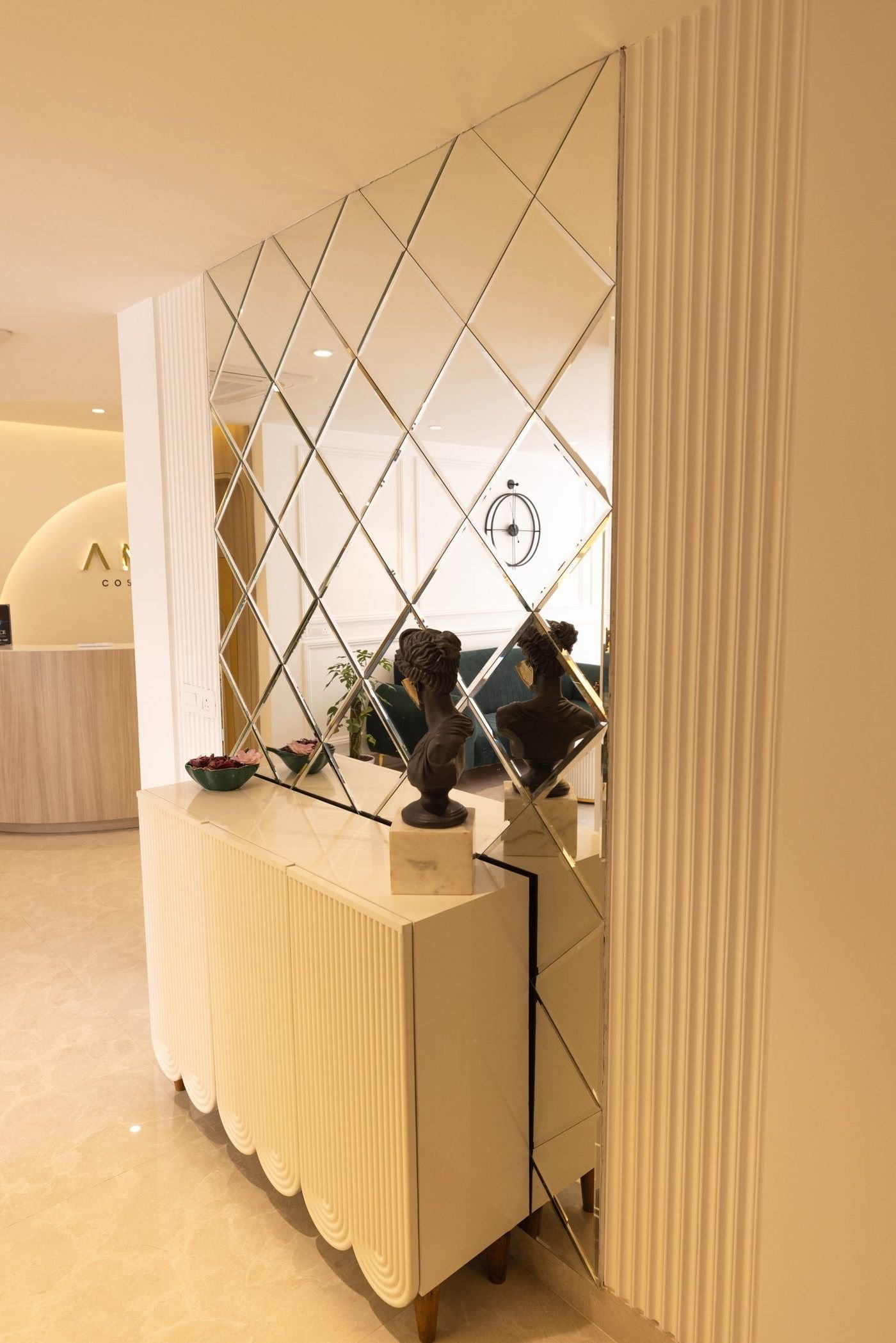 Interior detail, Amber Cosmetology skin clinic Lucknow